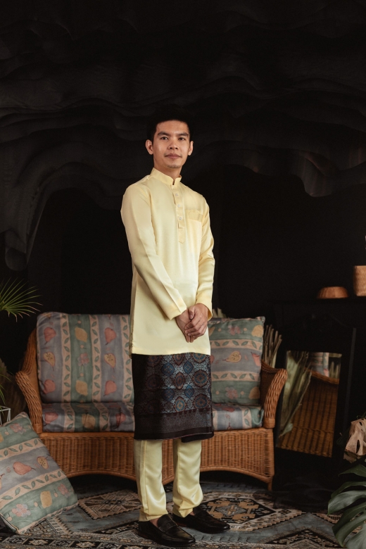 Family Edition Men baju melayu - Baby Yellow